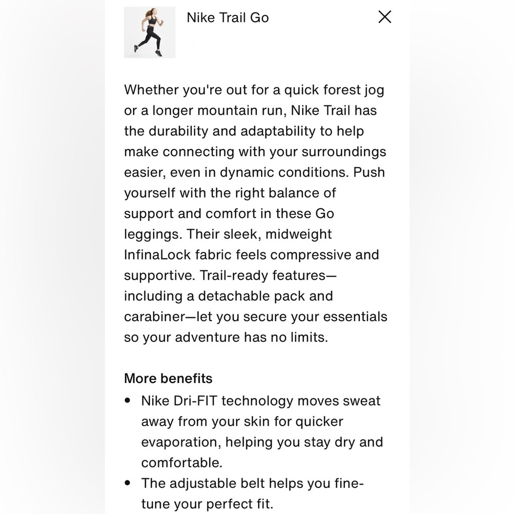 Nike running legging (XXS) - Picture 15 of 16